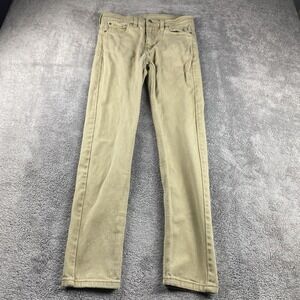 Levis 510 Skinny Jeans Mens 29x29 Beige‎ Low Rise Denim
